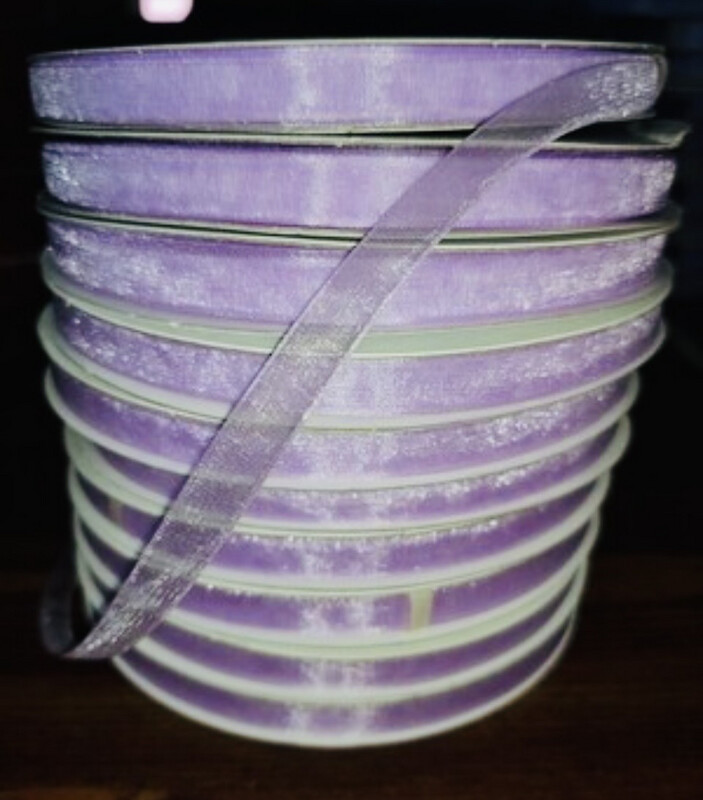 Lavender 3/8" x 100 yds Luster Sheer