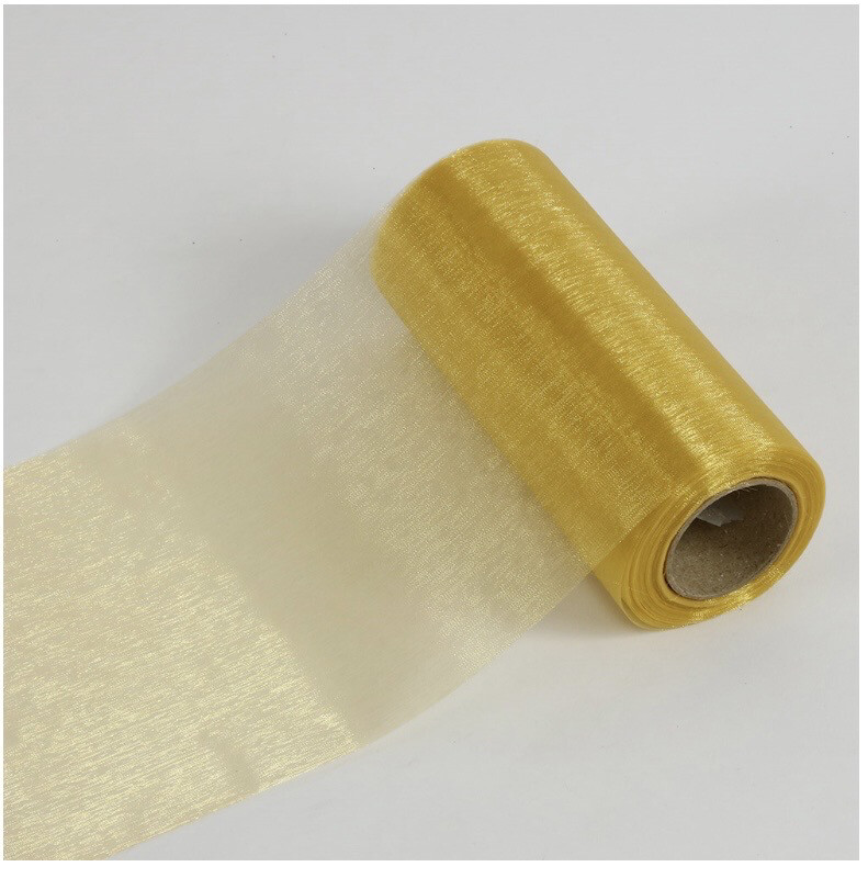Gold 6” Organza 25 Yds.