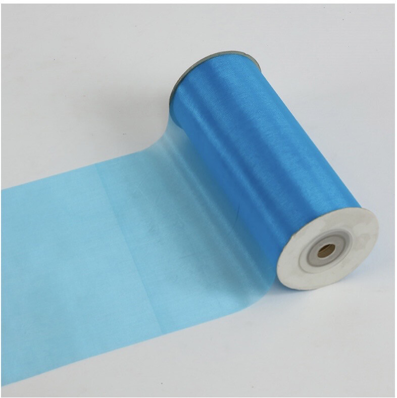 6” Turquoise Organza 25 Yds.