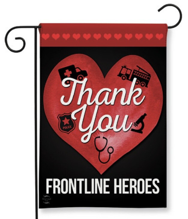 "Frontline Heroes" garden flag- 12.5"x 18"