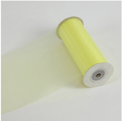 Yellow 6” Organza 25 Yds.