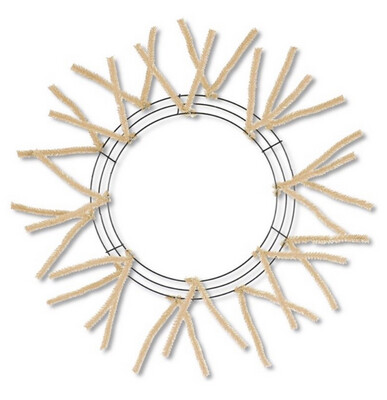 Burlap Pencil 15” Wire Wreath Form With Tabs