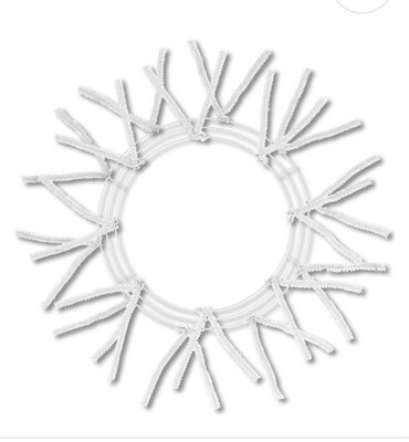 White Pencil 15” Wire Wreath Form With Tabs
