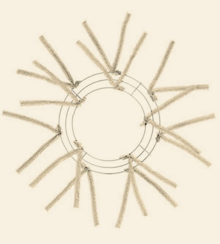 Burlap Pencil 10” Wire Wreath Form With Tabs