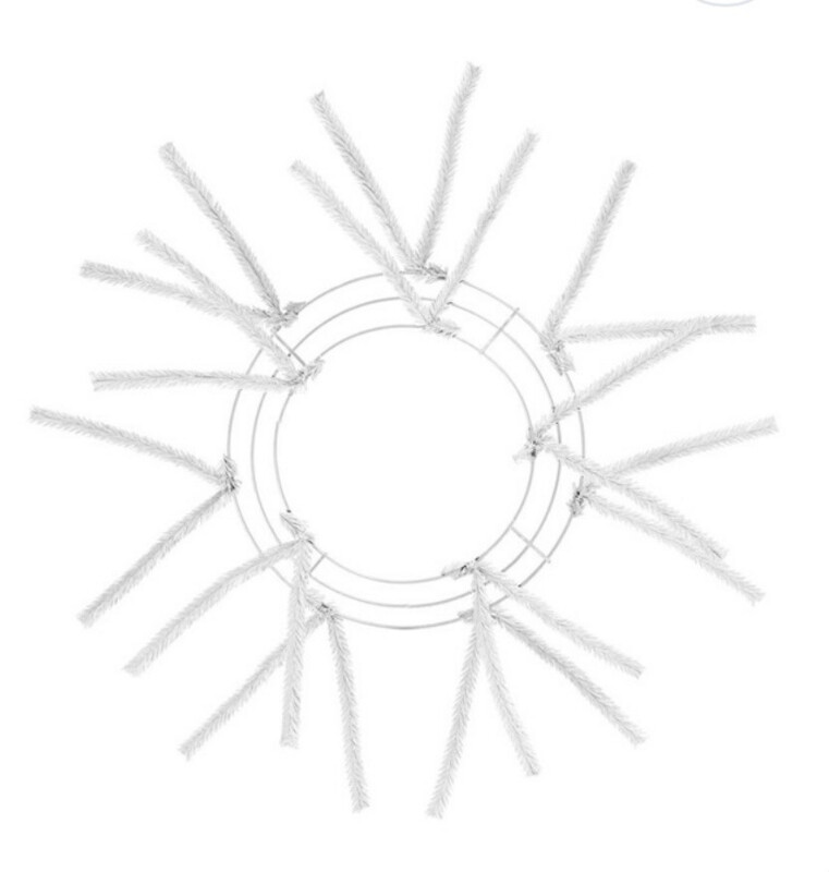 White Pencil 10” Wire Wreath Form With Tabs