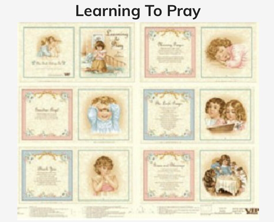 Learning To Pray Soft Book Panel By Vip For Cranston