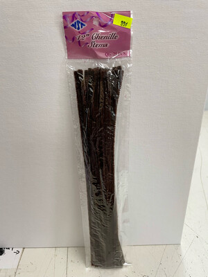 BrownChenille Stems 25 Pc. Pack