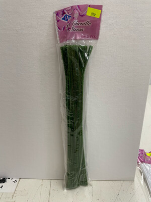 Green Chenille Stems 25 Pc. Pack