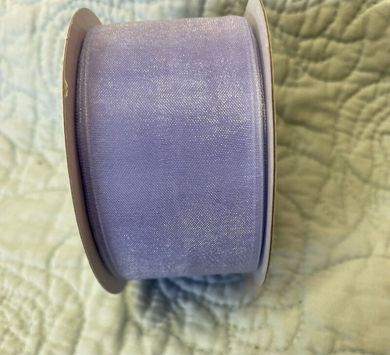Lilac Organza 1.5 X 25 Yds. Micro Wired