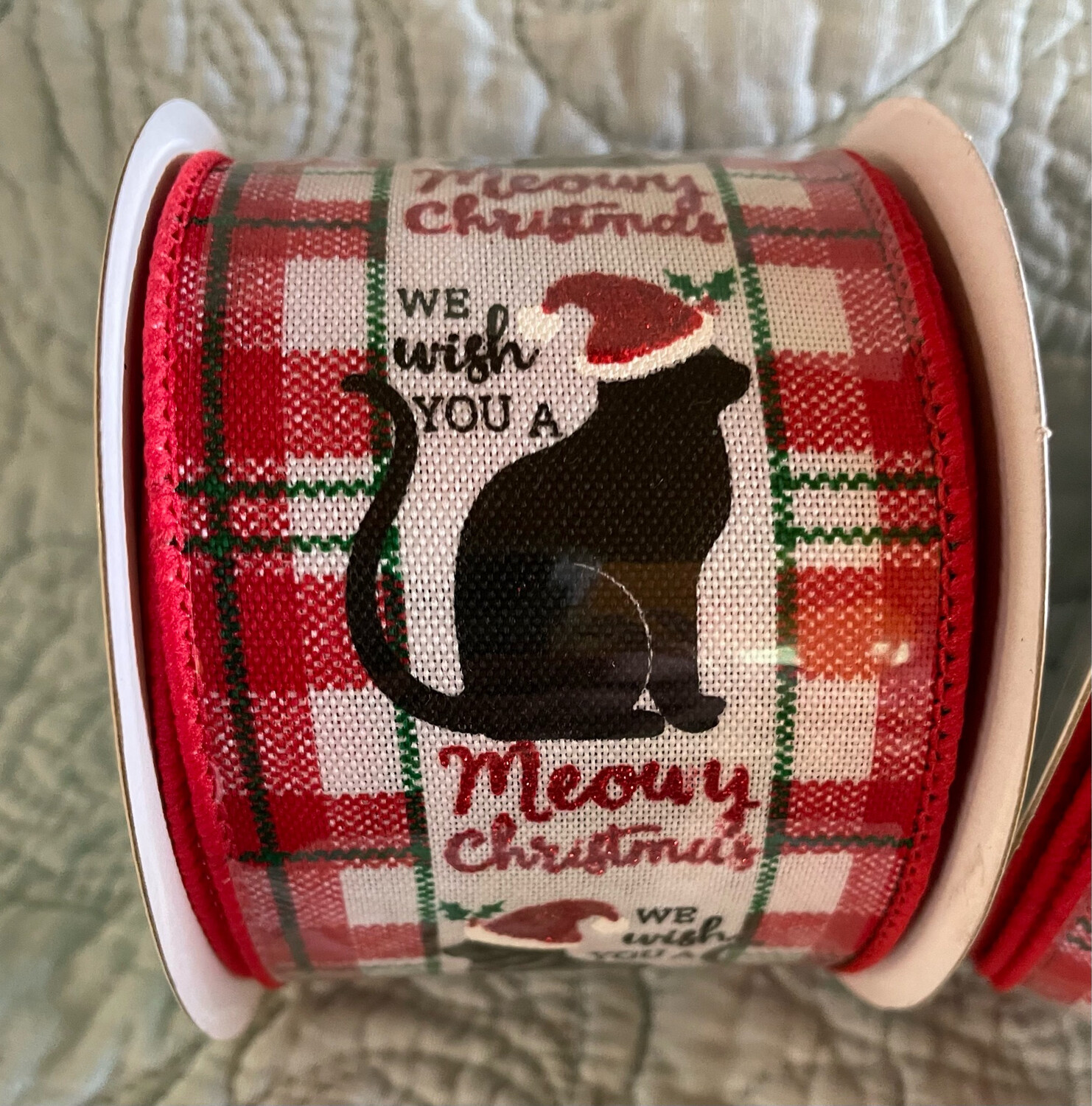 Kitty Christmas 2.5 X 10 Yds. Wired