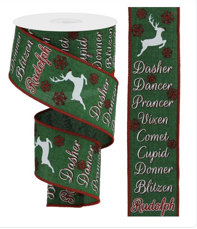 Reindeer Words On Royal 2.5 X10 Yds. Wired