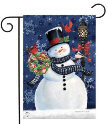 Snowman Holiday Cheer Garden Flag