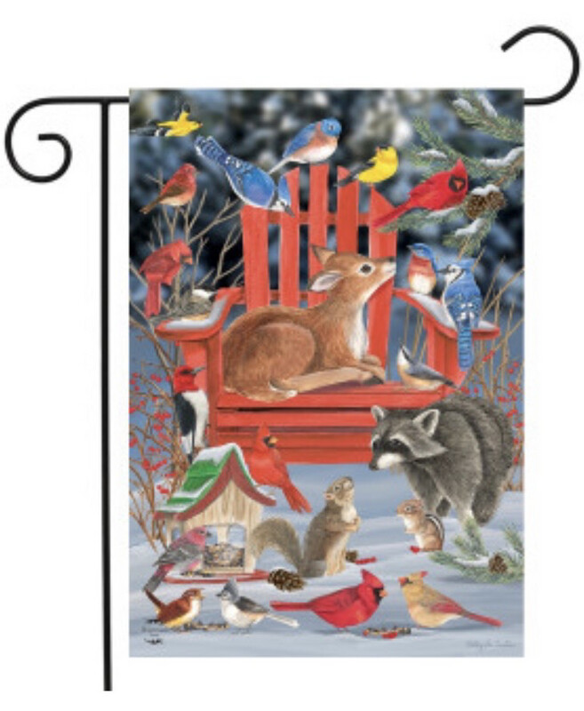 Snow day Gathering Garden Flag