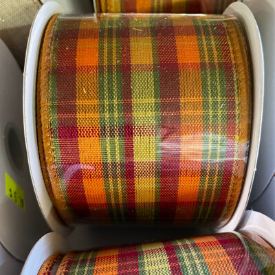 Harvest Plaid 2.5 X 10 Yds. Wired