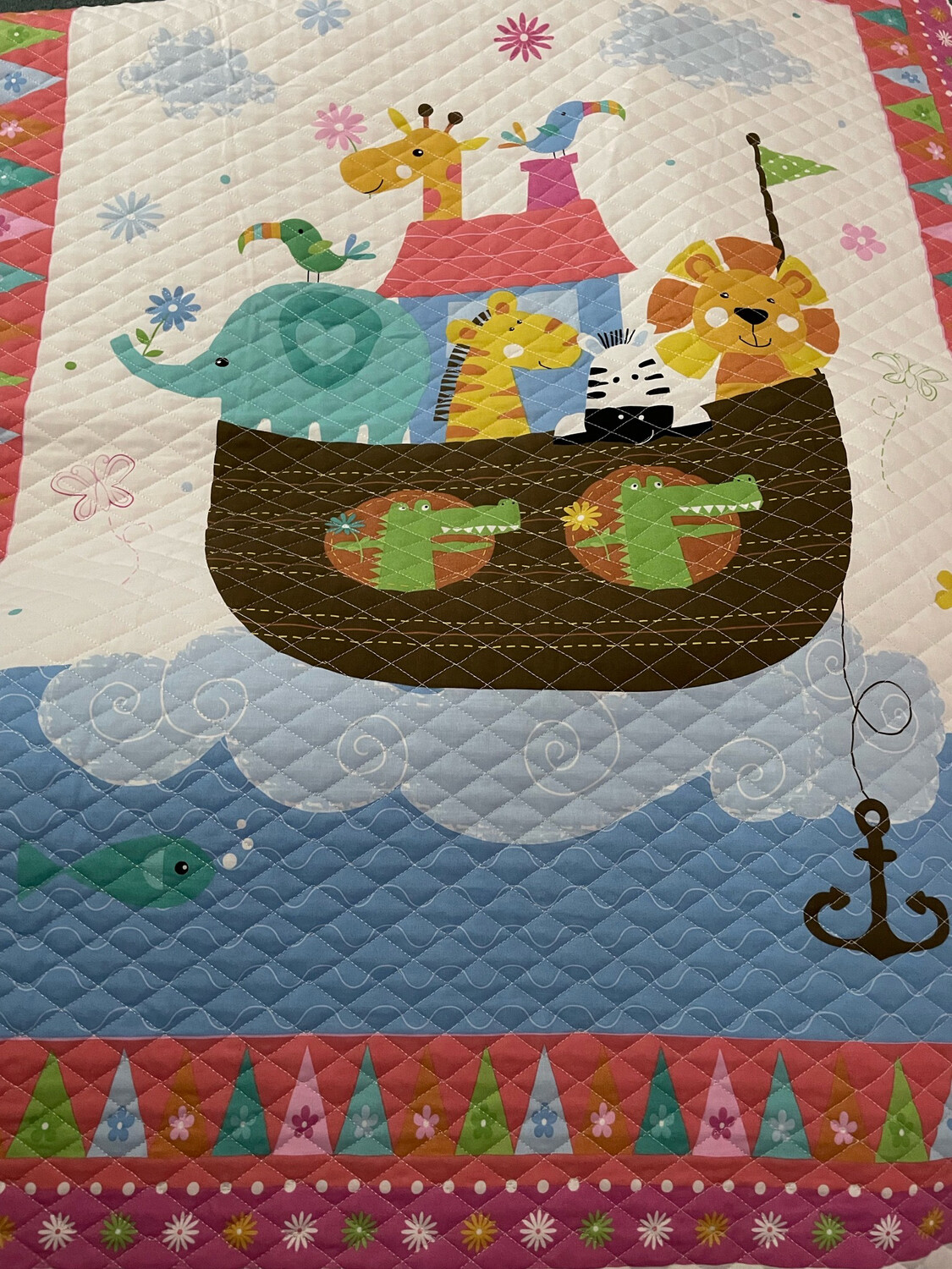 Noah’s Ark Pre Quilted Baby Panel
