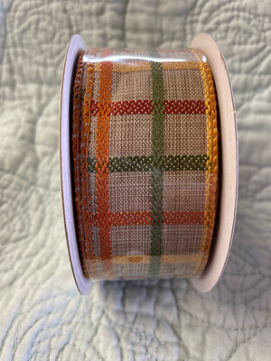 Embroidered Plaid 1.5” X 10yds.