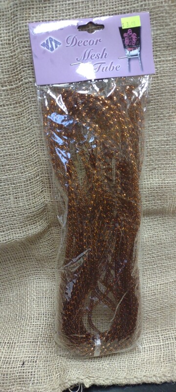 Decor Mesh Tube, Brown, 20 Yards