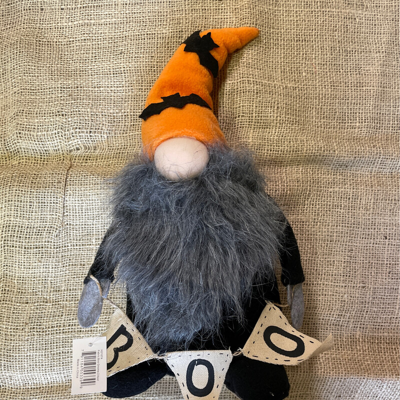 Fabric Boo Gnome In Black