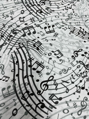Musical Notes On White 60”