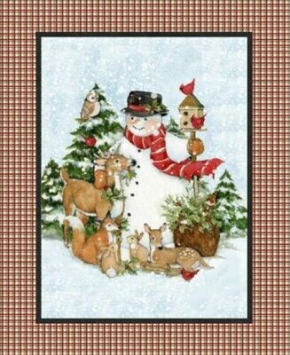 Snowman and Deer Panel by Susan Winget for Springs Creative
