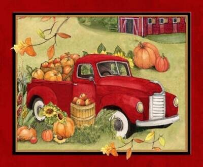 Fall Harvest Tractor Panel by Susan Winget for Springs Creative, 36