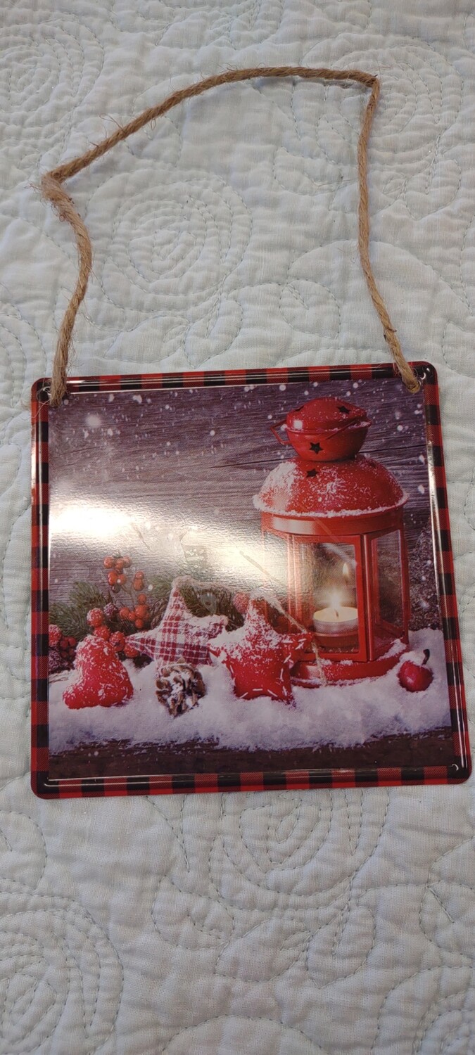 Metal Lantern Christmas Ornament, 5" x 5"