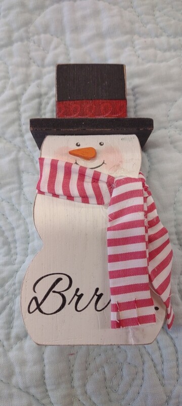 Brrr... Snowman with Scarf, 4.5" x 2"