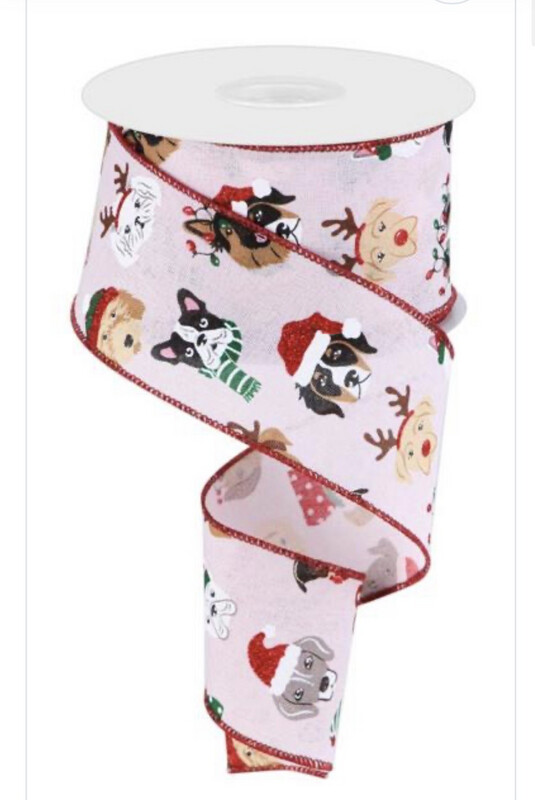 Doggie Christmas 2.5” X 10 Yds. Wired 