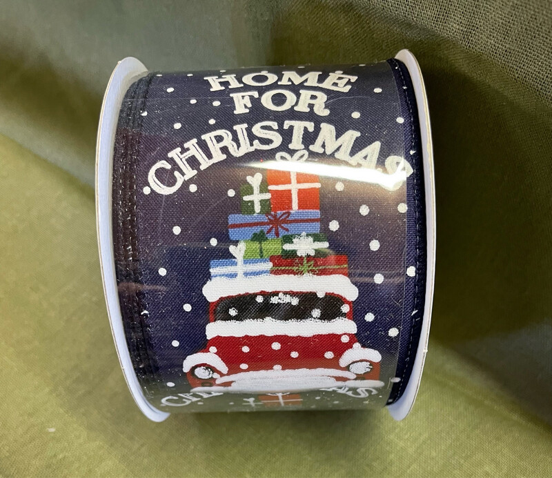 Home For Christmas On Navy 2.5” Wired