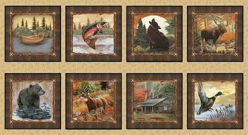 Wilderness Trail Panel by Ed Wargo for Blank Quilting, 24" x 44"