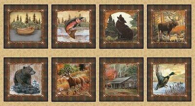 Wilderness Trail Panel by Ed Wargo for Blank Quilting, 24