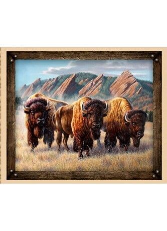 Buffalo Panel by Cynthie Fisher for QT Fabrics, 36" x 44"