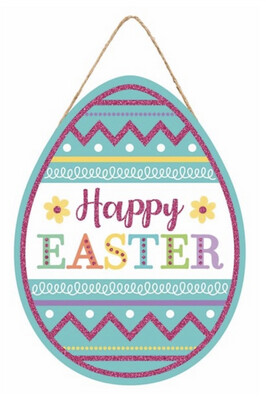 Happy Easter Glitter Mdf Sign