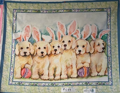 Dogs & Bunnies Panel By Susan Wingate For Springs Creative Fabrics