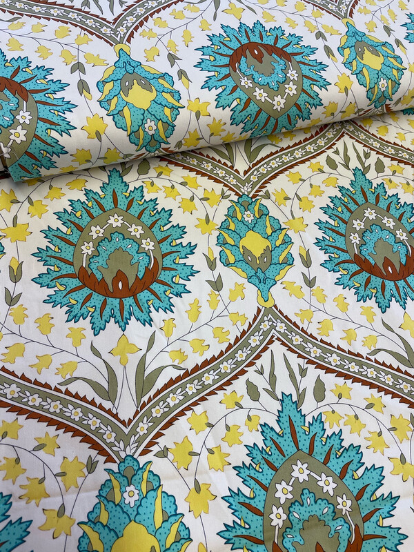 Iznik Sateen - Konya By Snow Leopard Designs For Free Spirit By Westminster Fabrics