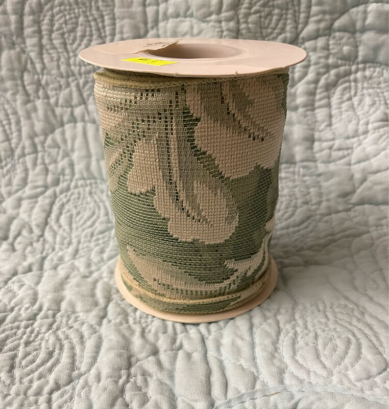 Sage # 4 Lace Ribbon With Wired Edge