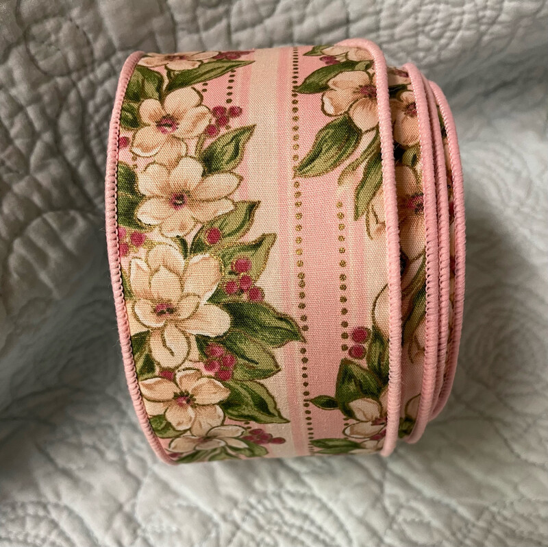 Magnolia # 40 Cloth Ribbon Wired 10 Yds.