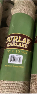 Burlap Garland 12" x 10 Yards