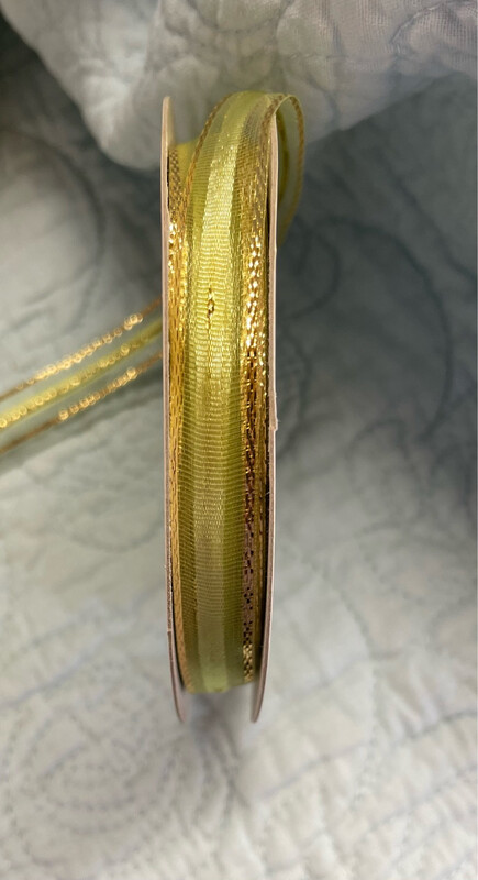 Citrus & Gold Sheer Pull Bow 3/8" X 25 Yds.