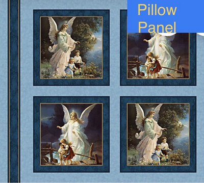 Guardian angel pillow panel By MDG Fabrics