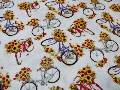 Sunflowers and Bicycles by Susan Winget for Springs Creative