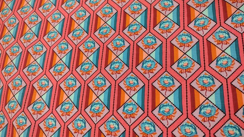 Bright Eyes Facets in Coral by Anna Maria Horner for Free Spirit