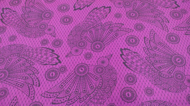 Nightshade (Deja Vu) Raven Lace in Oleander by Tula Pink for Free Spirit