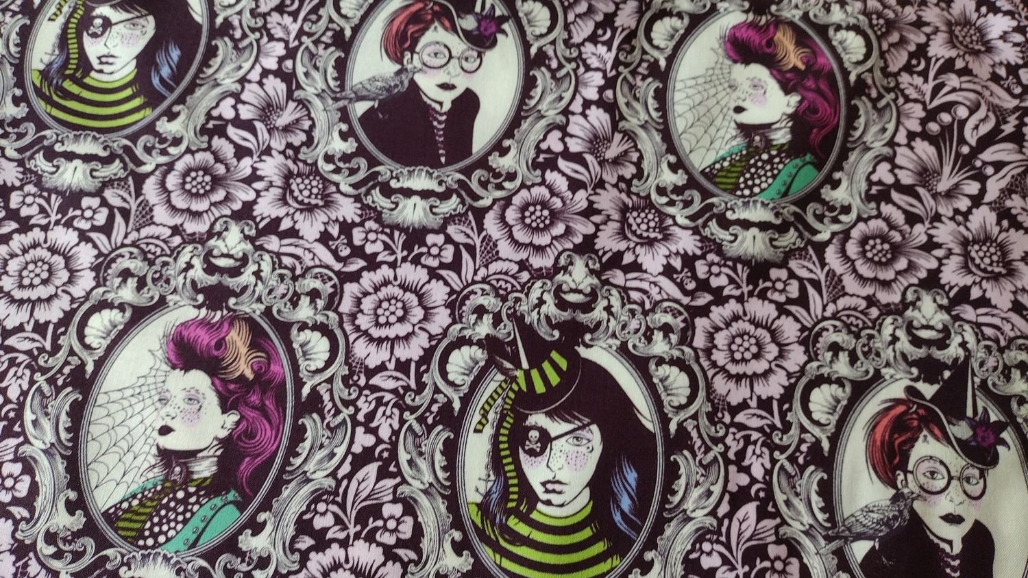 Nightshade (Deja Vu) Mini Coven in Nerium by Tula Pink for Free Spirit