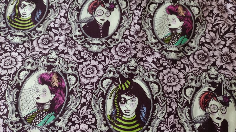 Nightshade (Deja Vu) Mini Coven in Nerium by Tula Pink for Free Spirit