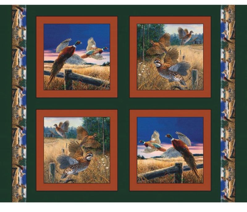 Beautiful Pheasants Panel By Marshall Drygoods