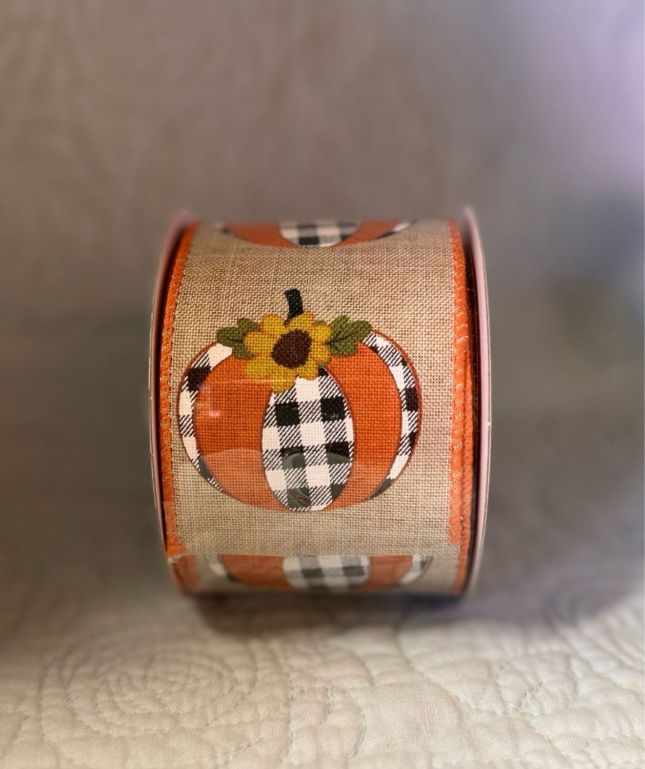 Buffalo Plaid Pumpkin  2.5 X 10 Yds. Wired