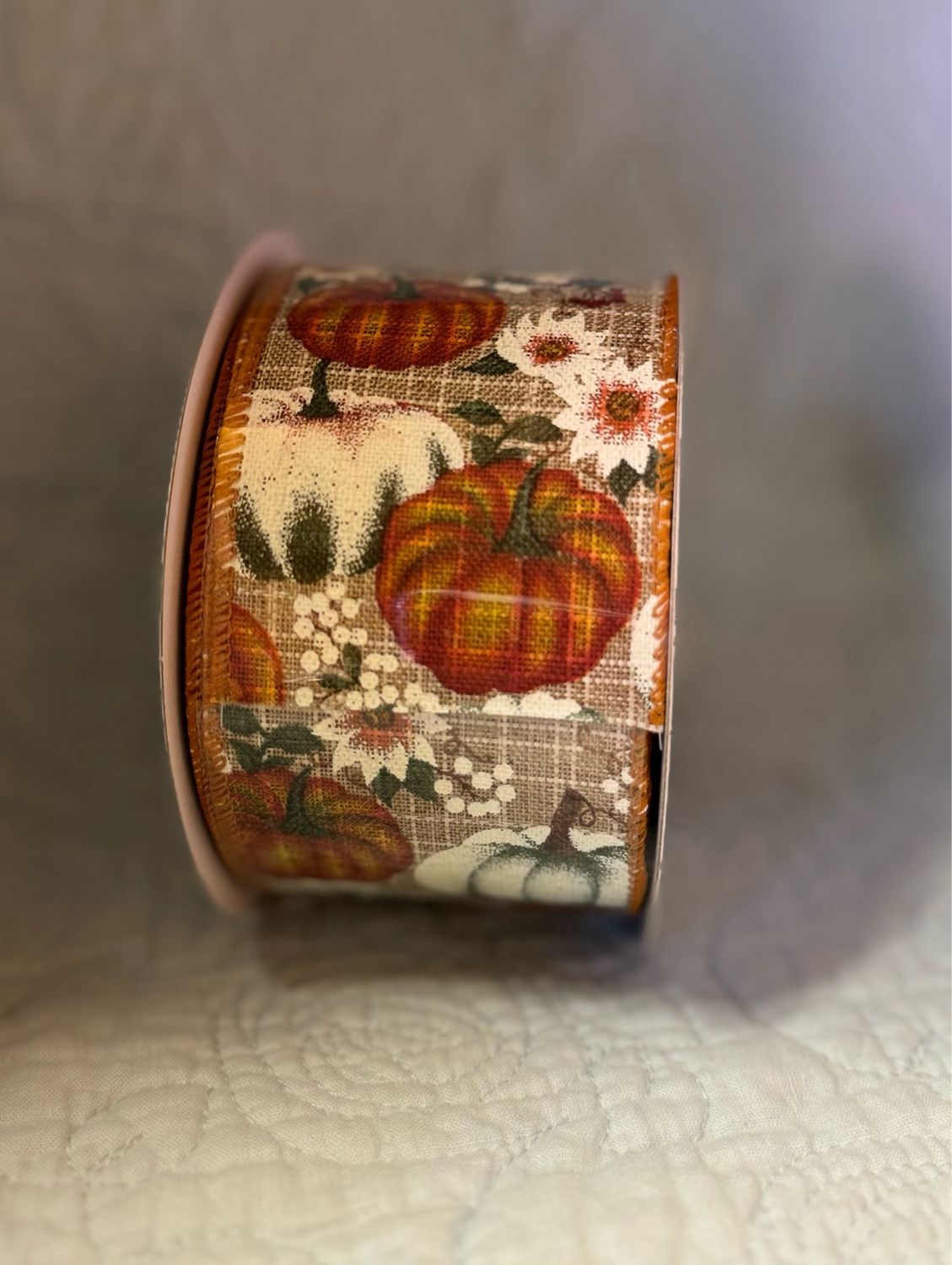 Pumpkins On Royal 2.5 X 10 Yds Wired