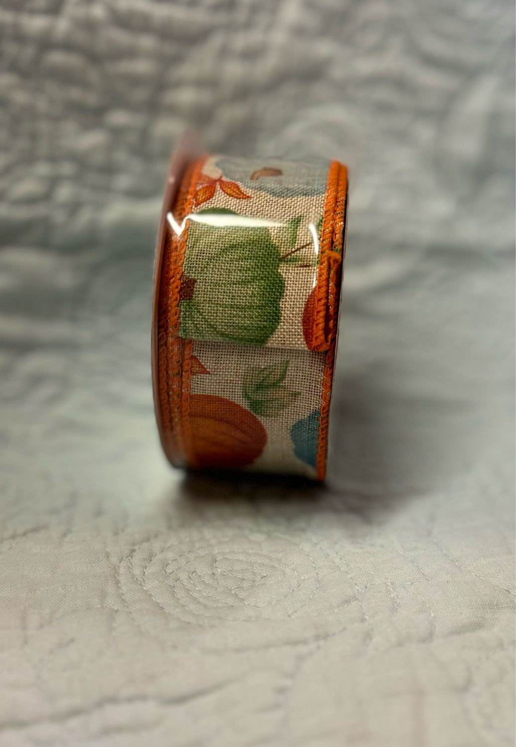 Pumpkins On Tan 1.5 X 10 Yds Wired
