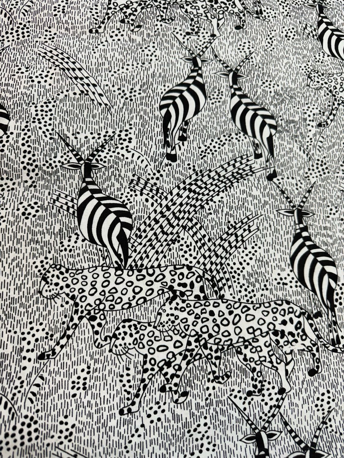 Jungle Print In Black & White